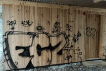 Vandalen versprayten Scheune der Sagi Bassersdorf
