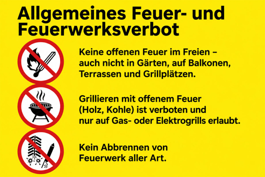 Allgemeines Feuerverbot in Nürensdorf und Bassersdorf